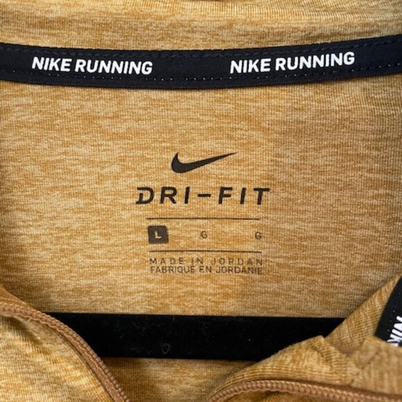 Nike Dri-fit long-sleeved shirt; sz. large, VERY good condition (gold/mustrard) - Picture 2 of 4